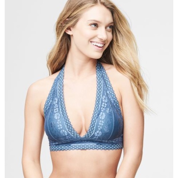 Aeropostale Other - Blue Lace Halter Padded Bralette
